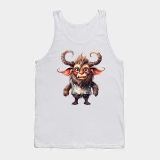 Krampus Watercolor Painting Tank Top